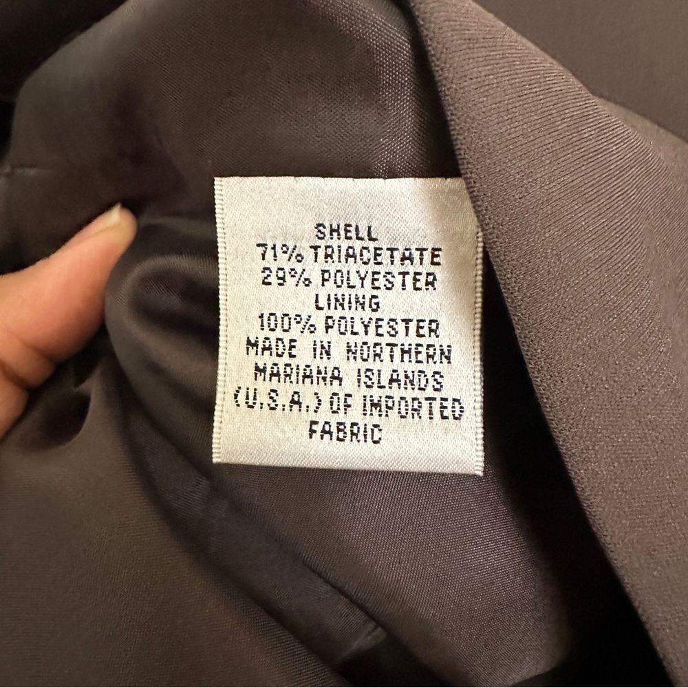 Vintage Talbots Women's Petite Dark Brown Button Up Short Jacket Blazer sz 12P - Picture 9 of 10
